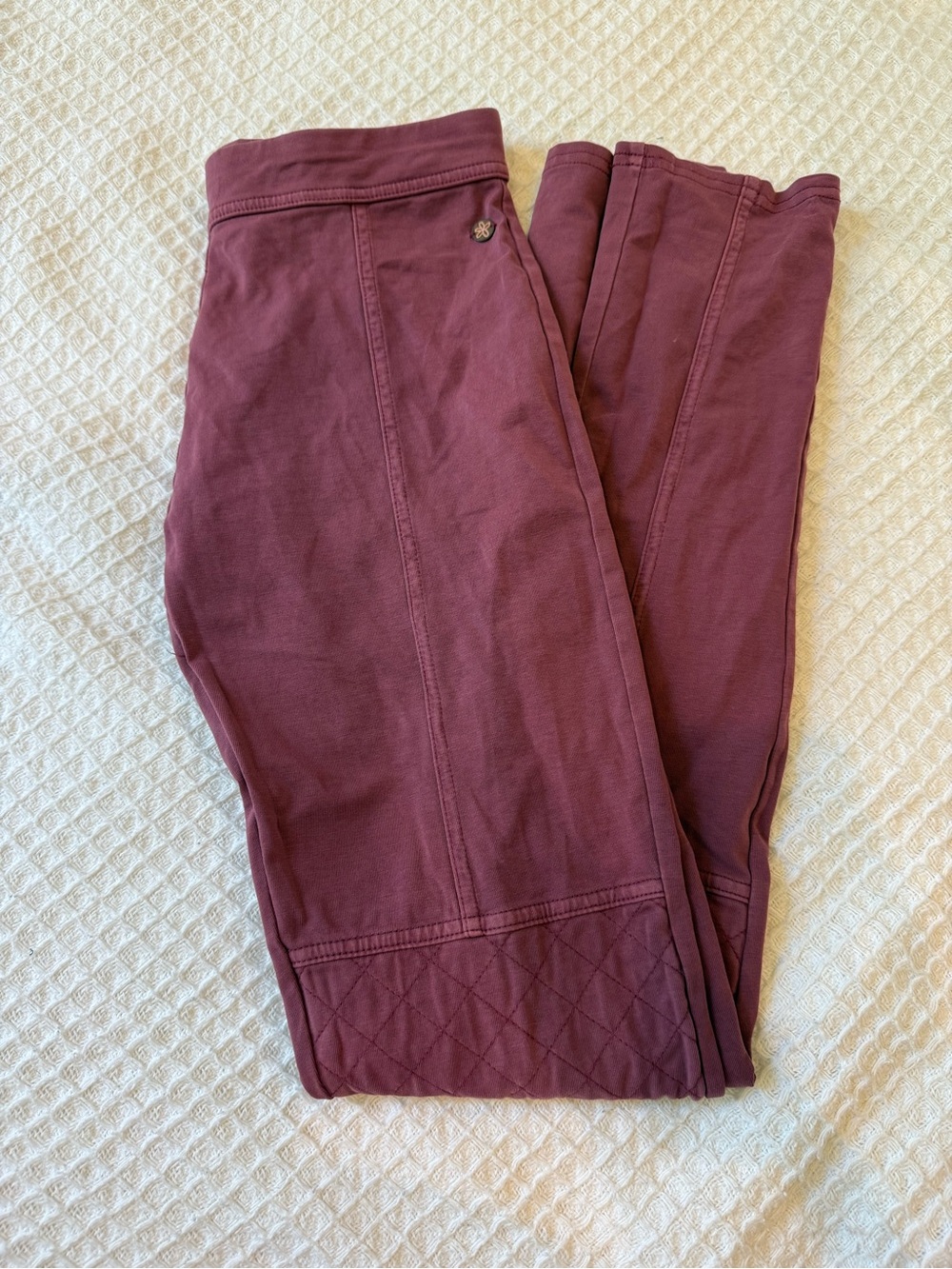 Matilda Jane Girls Burgundy Leggings with Quilted Cuff Detail